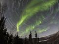 11 Mart 2010 : Yukon'dan Kutup Işıkları ve Yıldız İzleri
